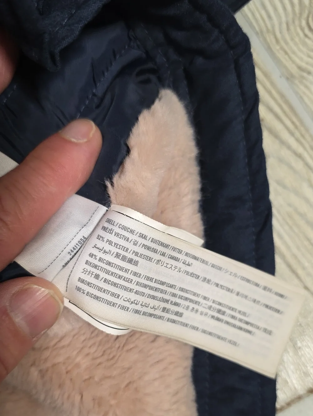 Abercrombie & Fitch Kids Navy Blue and Pink Lined Parka Coat Kids Size 11/12